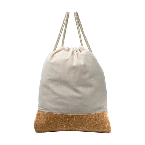 100 Pieces of 16 Inch Drawstring Backpack In Natural With Cork