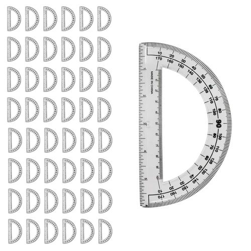 96 Pieces of 6 Inch Clear Protractors