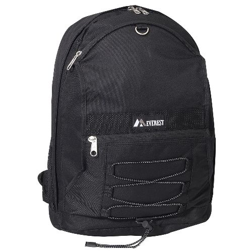 30 Pieces of Two Tone Backpack With Mesh Pockets In Black