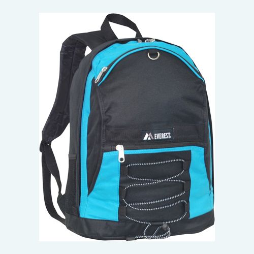 30 Pieces of Two Tone Backpack With Mesh Pockets In Turquoise