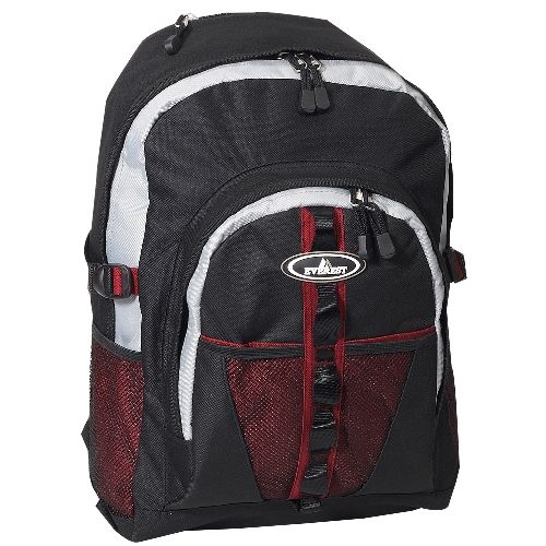 30 Pieces of Backpack With Dual Mesh Pocket In Burgandy