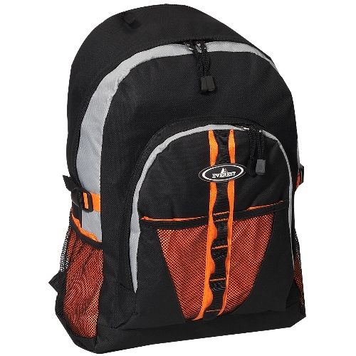 30 Wholesale Backpack With Dual Mesh Pocket In Orange