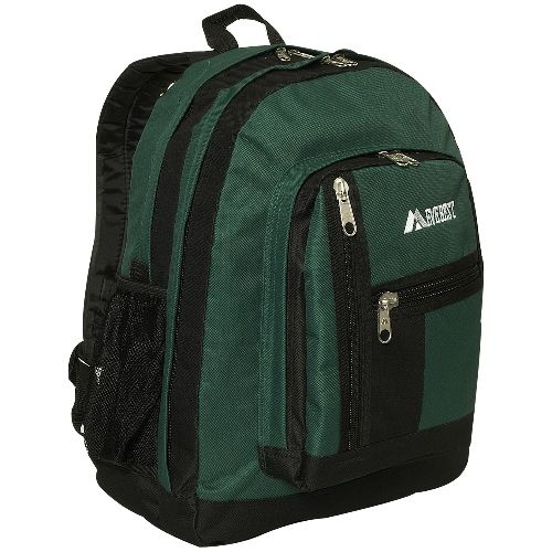 30 Pieces of Double Main Compartment Backpack In Dark Green