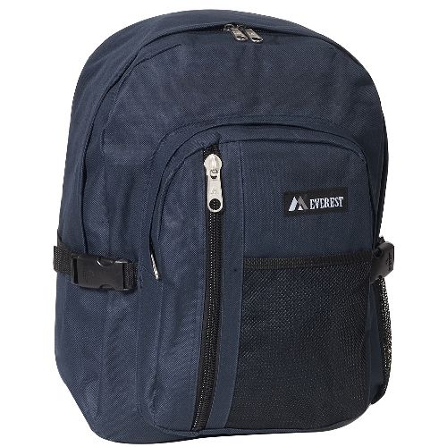 30 Wholesale Backpack With Front Mesh Pocket In Navy