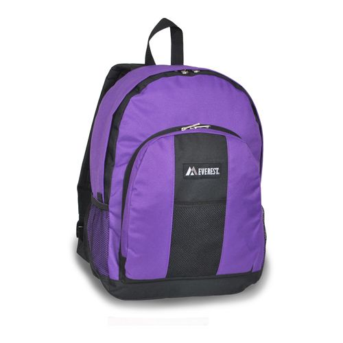 30 Wholesale Backpack With Front And Side Pockets In Purple