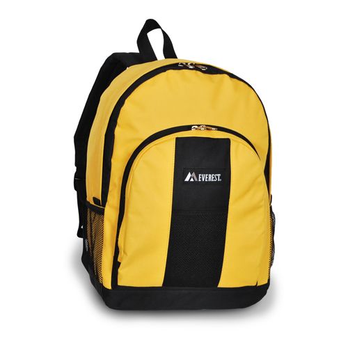 30 Wholesale Backpack With Front And Side Pockets In Yellow