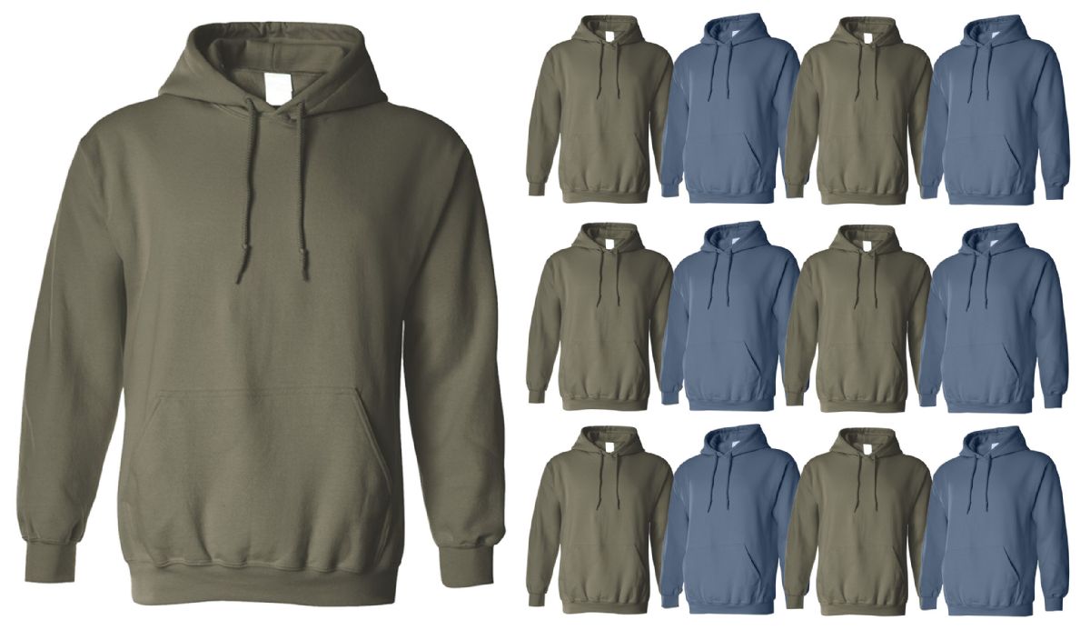96 Pieces Mens Cotton Irregular Hoodies With Front Pockets Asst Colors And Sizes M-2xl - Mens Sweat Shirt