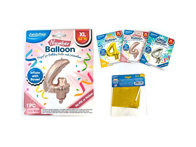 288 Wholesale 4 Number Balloon