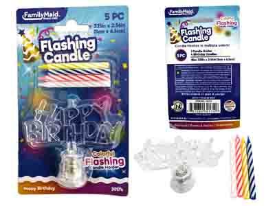 144 Pieces of Happy Birthday Flashing Candle 5pc
