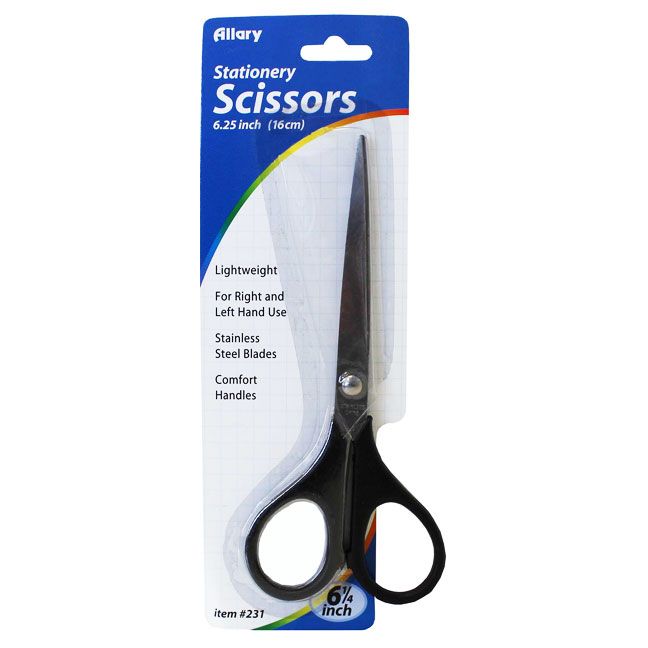 144 Wholesale Stationery Scissors, 6-1/4"
