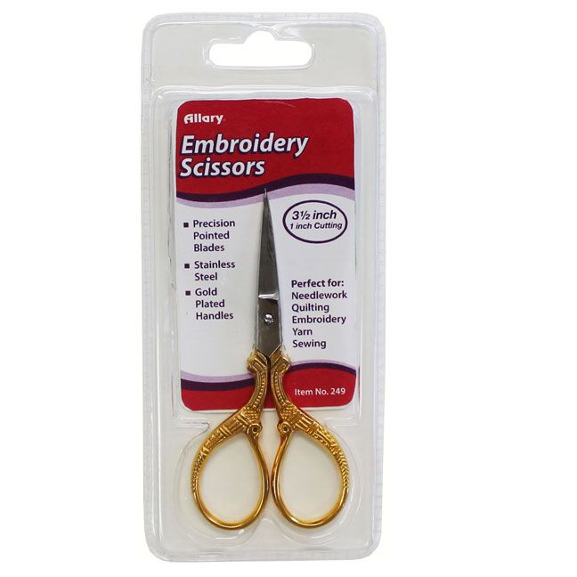 144 Pieces of Embroidery Scissors, Gold Handle, 3-1/2"