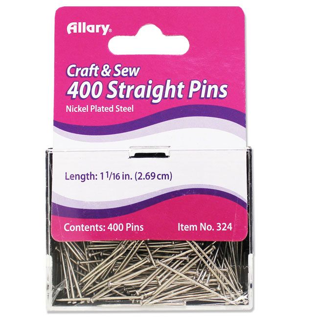 144 Wholesale Straight Pins, 1-1/16", 400 Ct.