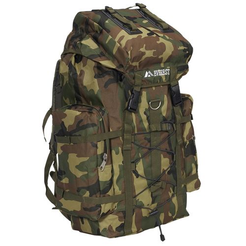 10 Pieces Woodland Camo Hiking Pack - Backpacks 18" or Larger