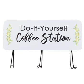 6 Wholesale Wall Sign 15.5 Coffee Stationw/hooks (5.20)