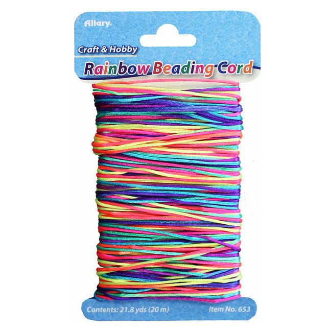144 Pieces of Rainbow Beading Cord, 21.8 Yds. (20m)