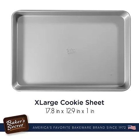 6 pieces of Baker's Secret 17 Inch Aluminized Steel Cookie Sheet, Superb C/p 6