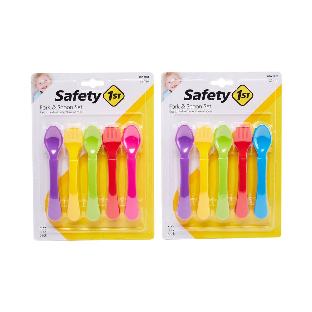 36 Pieces of Safety 1st 10pk Spoon And Fork Set C/p 36