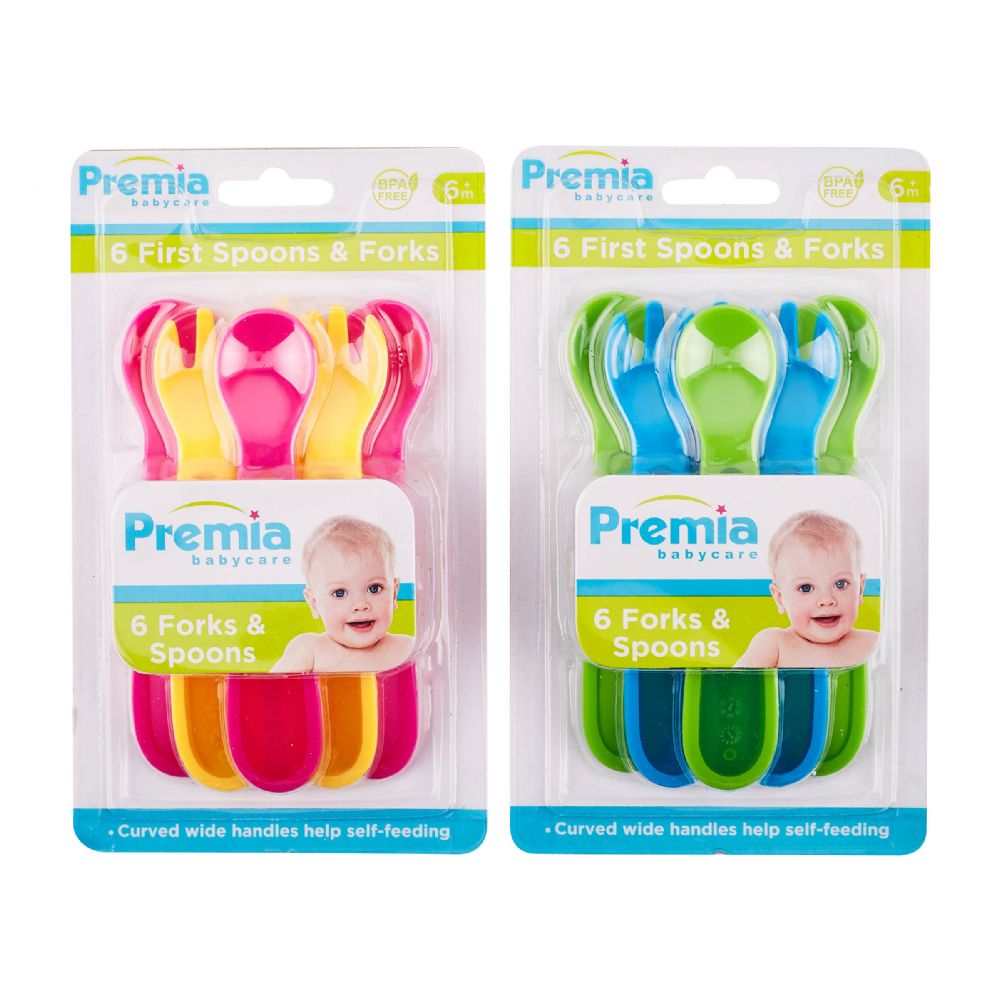 36 Pieces of Premia Baby 6pc Forks And Spoons C/p 36