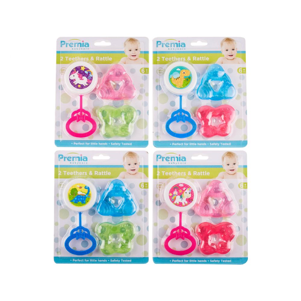 24 Pieces Premia Baby 2 Teether & Rattle Set - Baby Toys