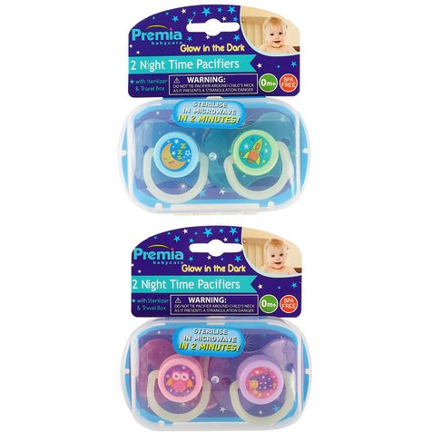 36 Pieces Premia Baby 2pk Night Time Pacifiers C/p 36 - Baby Accessories