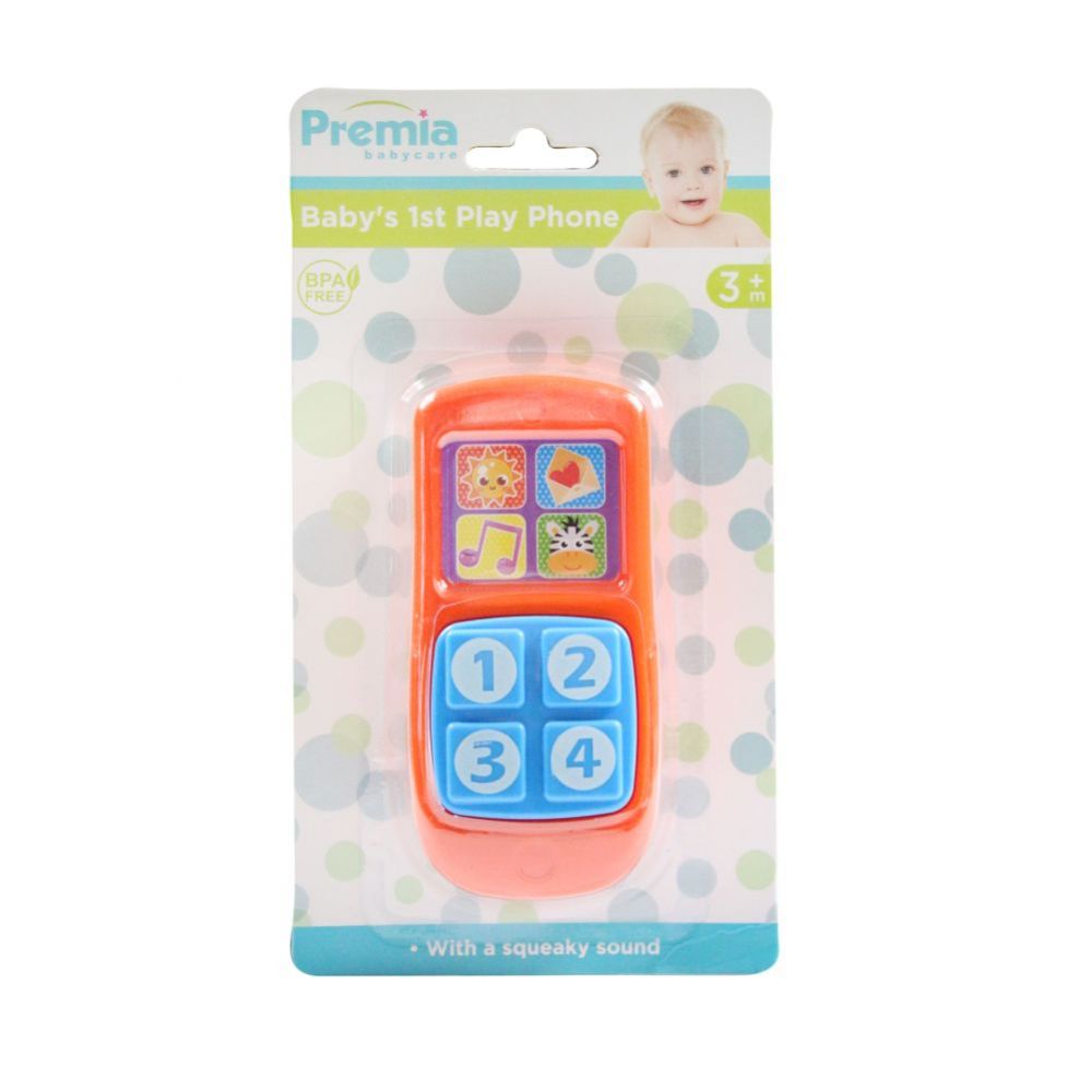 24 Wholesale Premia First Phone Baby Toy W/squeaker C/p 24