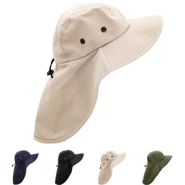 24 Pieces of Quick Dry Camping Neck Flap Boonie Hat