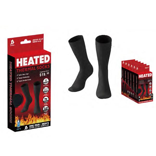 24 Pairs of Men`s Heated Thermal Socksty