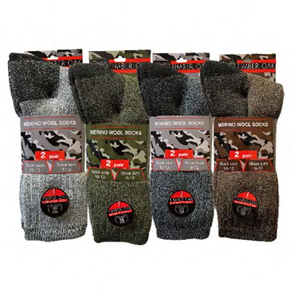 90 Sets of Mens Merino Wool Hiking Cushion 2 Pack Socks 10-13