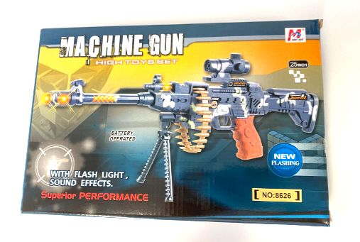 12 Pairs of Light Up Machine Gun Toy (24 Inches Long)