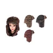 36 Pieces of Mens Furry Russian Trapper Hat