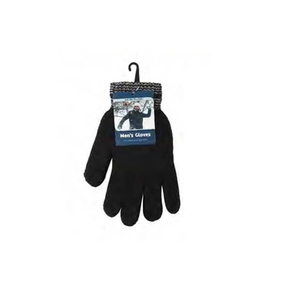 144 Pairs of Mens Black Thinsulate Thermal Lined Winter Warm Knit Gloves