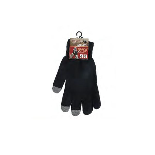 144 Pairs Winter Thermal Knit Insulated Finger Mitten With Touch Screen Black Gloves - Conductive Texting Gloves