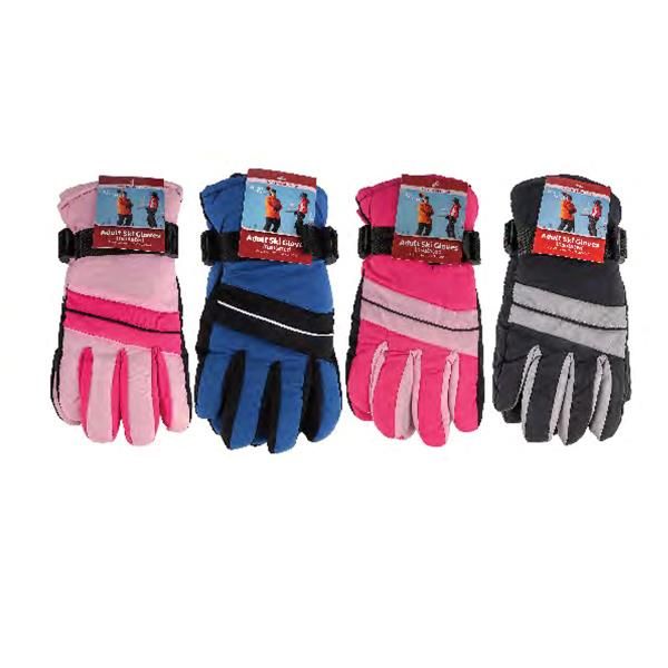 72 Pairs of Adult Ski Gloves Color Mix