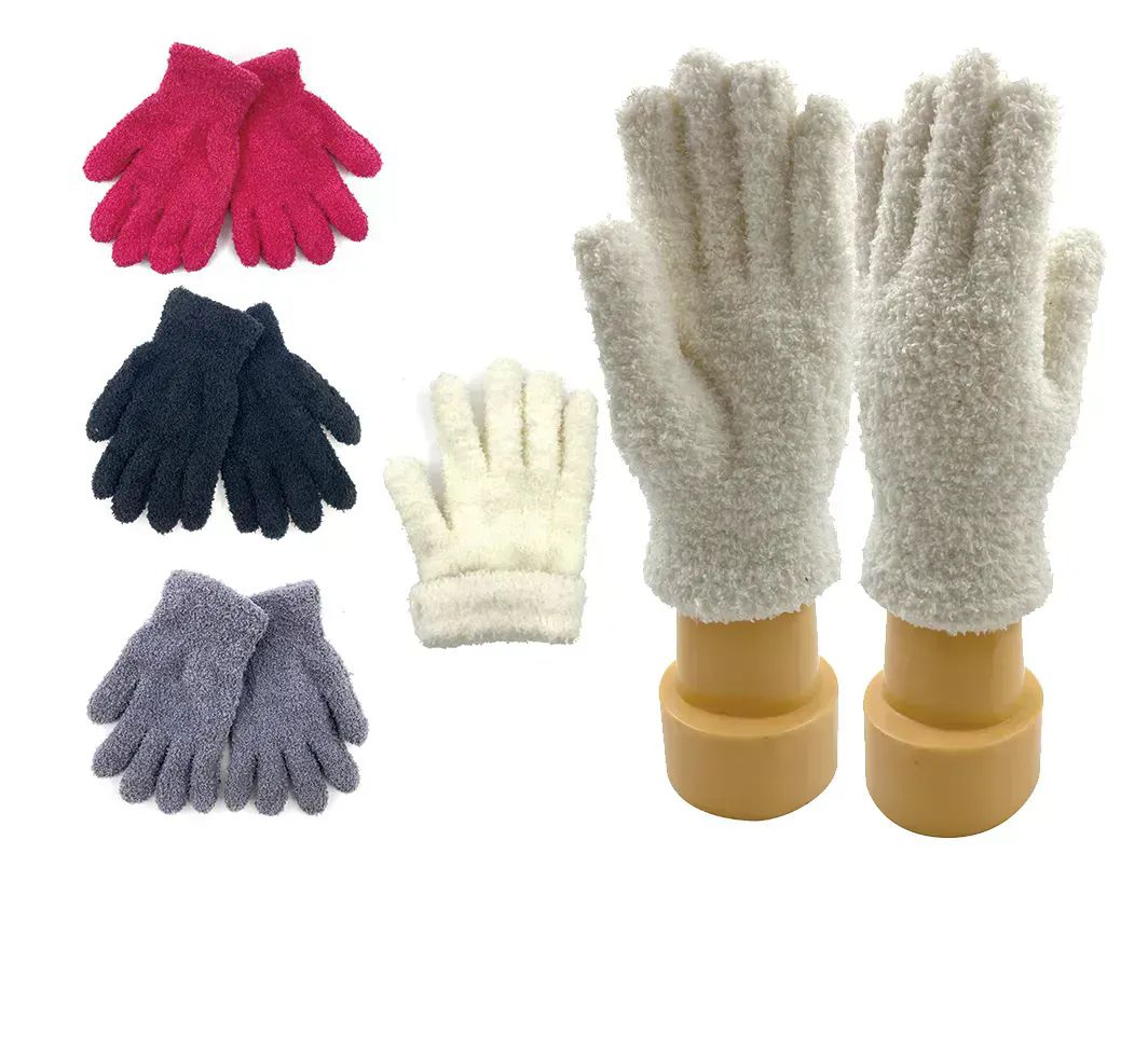 96 Pairs of Women's Assorted Fuzzy Gloves
