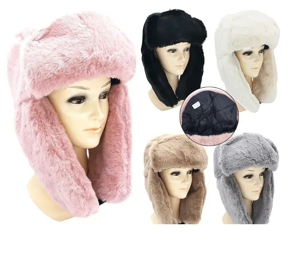 36 Pieces of Women's Winter Hat With Ear Flaps Trooper Trapper Hat