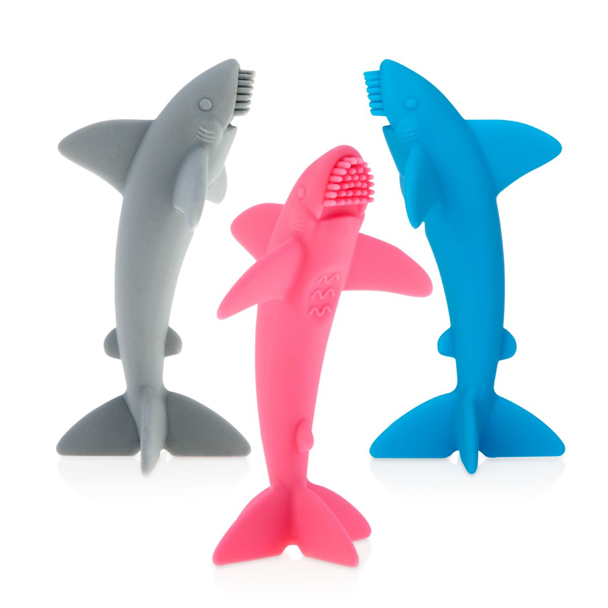 12 Wholesale Nuby Grooming Lil Shark Massaging Toothbrush, Colors May Vary