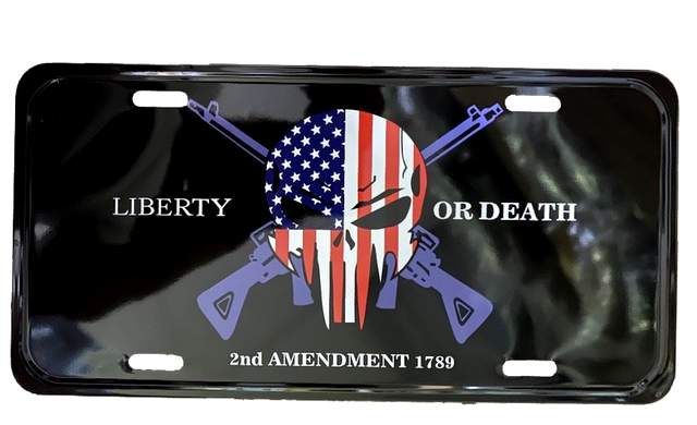 24 Pieces of License Plate Liberty Or Death 2nd Amendment 1489