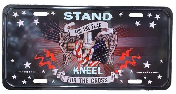 24 Pieces of License Plate Stand For The Flag Kneel For The Cross