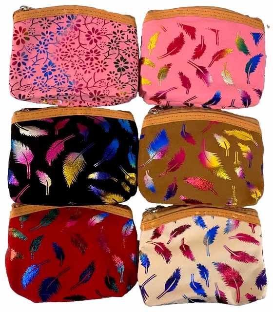 60 Pieces of Colorful Feather Coin Purse
