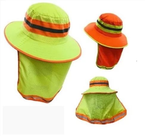 24 Pieces of Boonie Hat High Reflection Mesh Hat With Mesh Flap