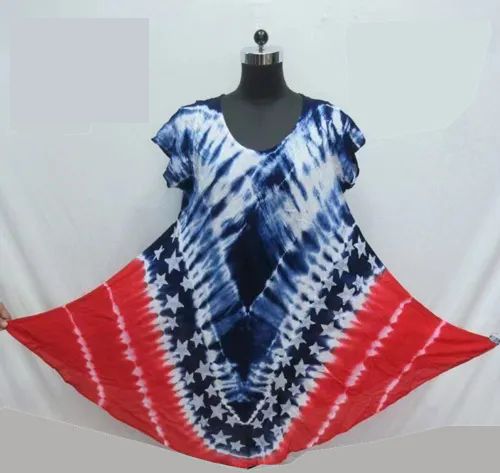 12 Pieces of Indian Rayon Tie Dye American Flag Design