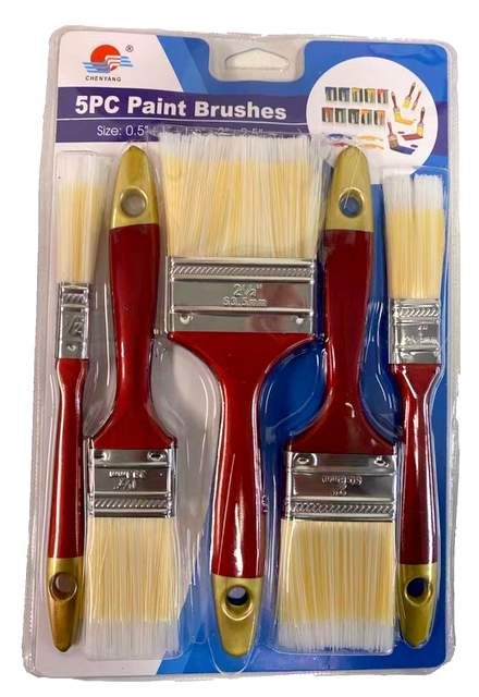 36 Pieces of 5 Pieces Paint Brush Set With Plastic Sealed