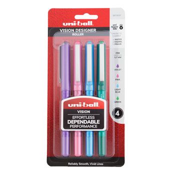 144 Wholesale Pens 4ct Vision Rollerball ub