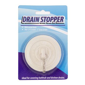 36 pieces of Drain Stopper Bathtub With Chain Fits 1.5-2in Drains Blistercard
