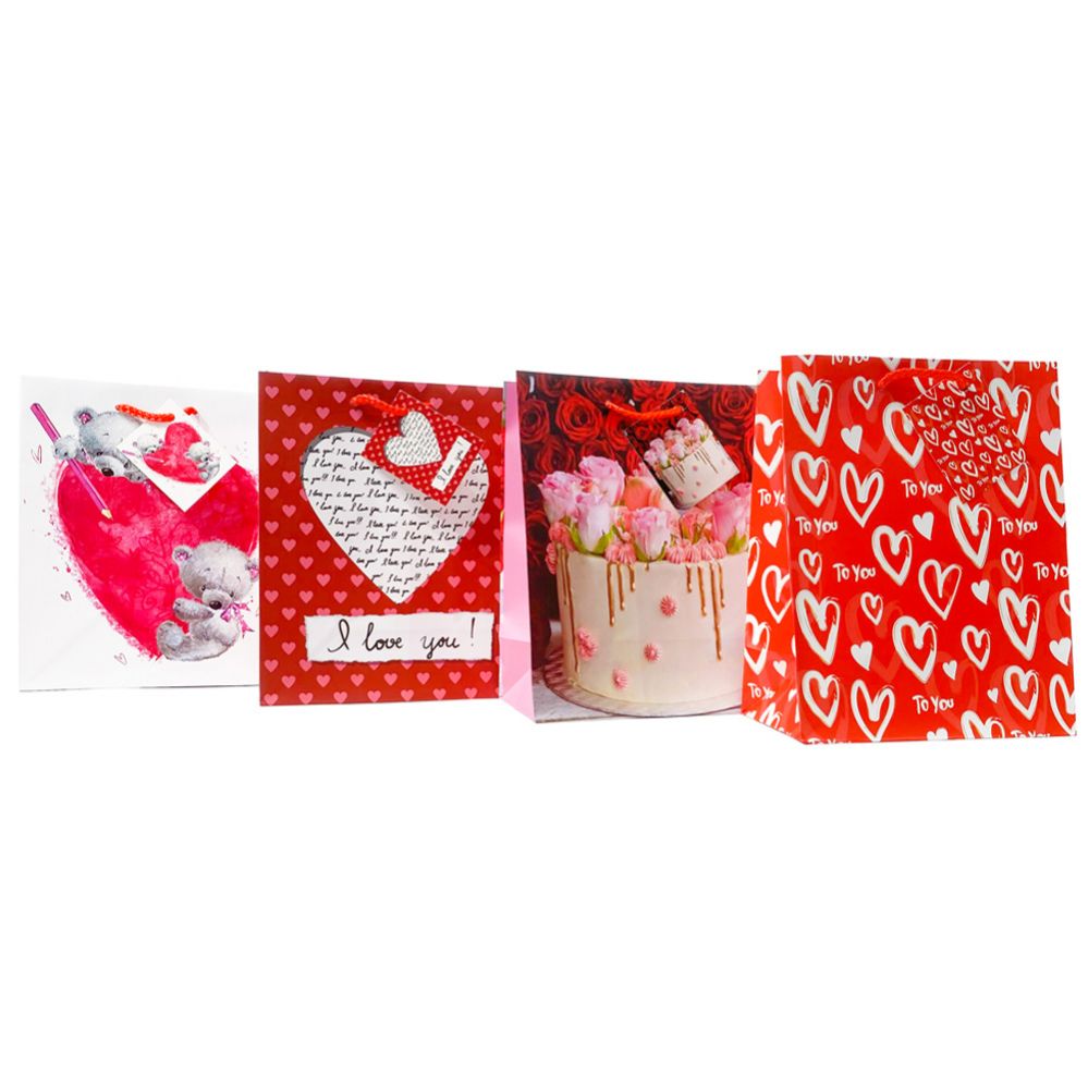 48 pieces of Party Solutions Valentine Gift Bag ( 26 X 32.4 X 12.7 Cm)1 Ct With Pp Handels