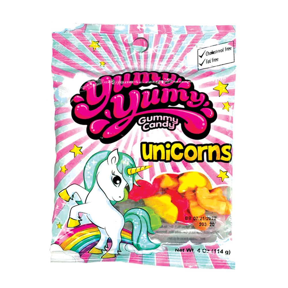 12 Wholesale Yumy Yumy Gummies 4 Oz Unicorn