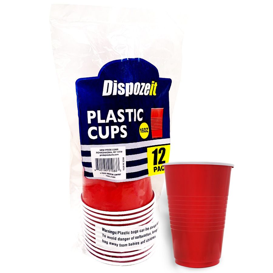 36 Wholesale Dispozeit Plastic Cup 16 Oz/8.