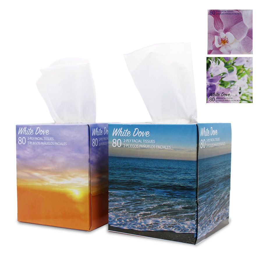 48 pieces White Dove Facial Tissue 80 sh Tissue Paper at