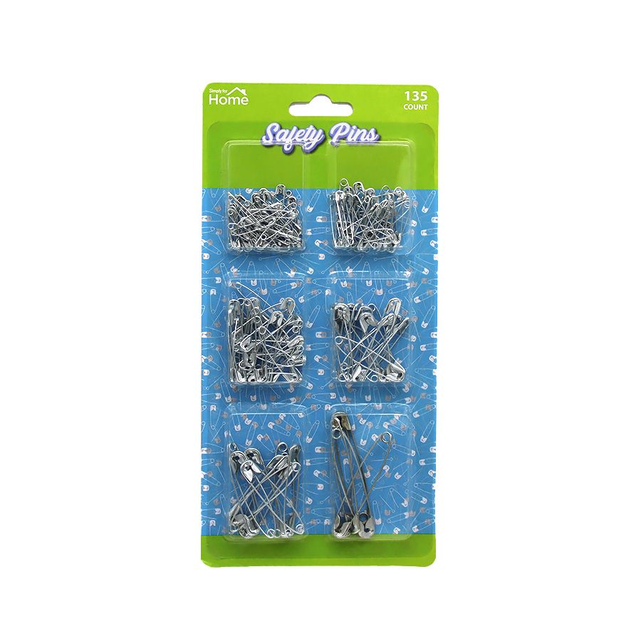 36 pieces of Check Plus Safety Pins 135 Ct Assorted