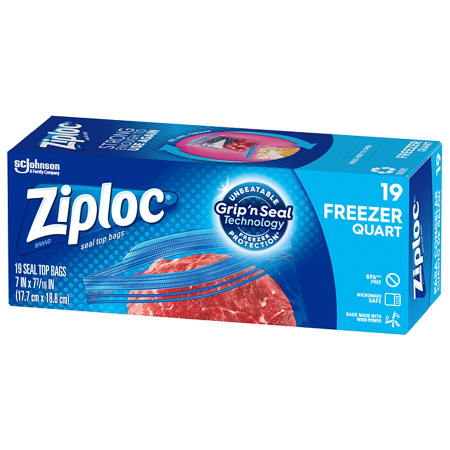 12 pieces of Ziploc Freezer Bag 19ct